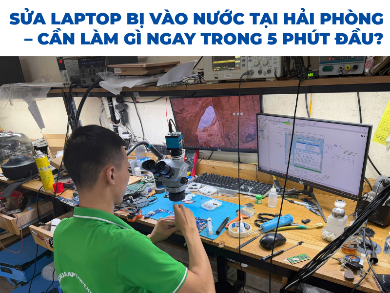 Sửa Laptop Bị Vào Nước Tại Hải Phòng – Cần Làm Gì Ngay Trong 5 Phút Đầu?