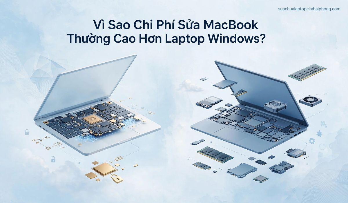 Vì Sao Chi Phí Sửa MacBook Thường Cao Hơn Laptop Windows?
